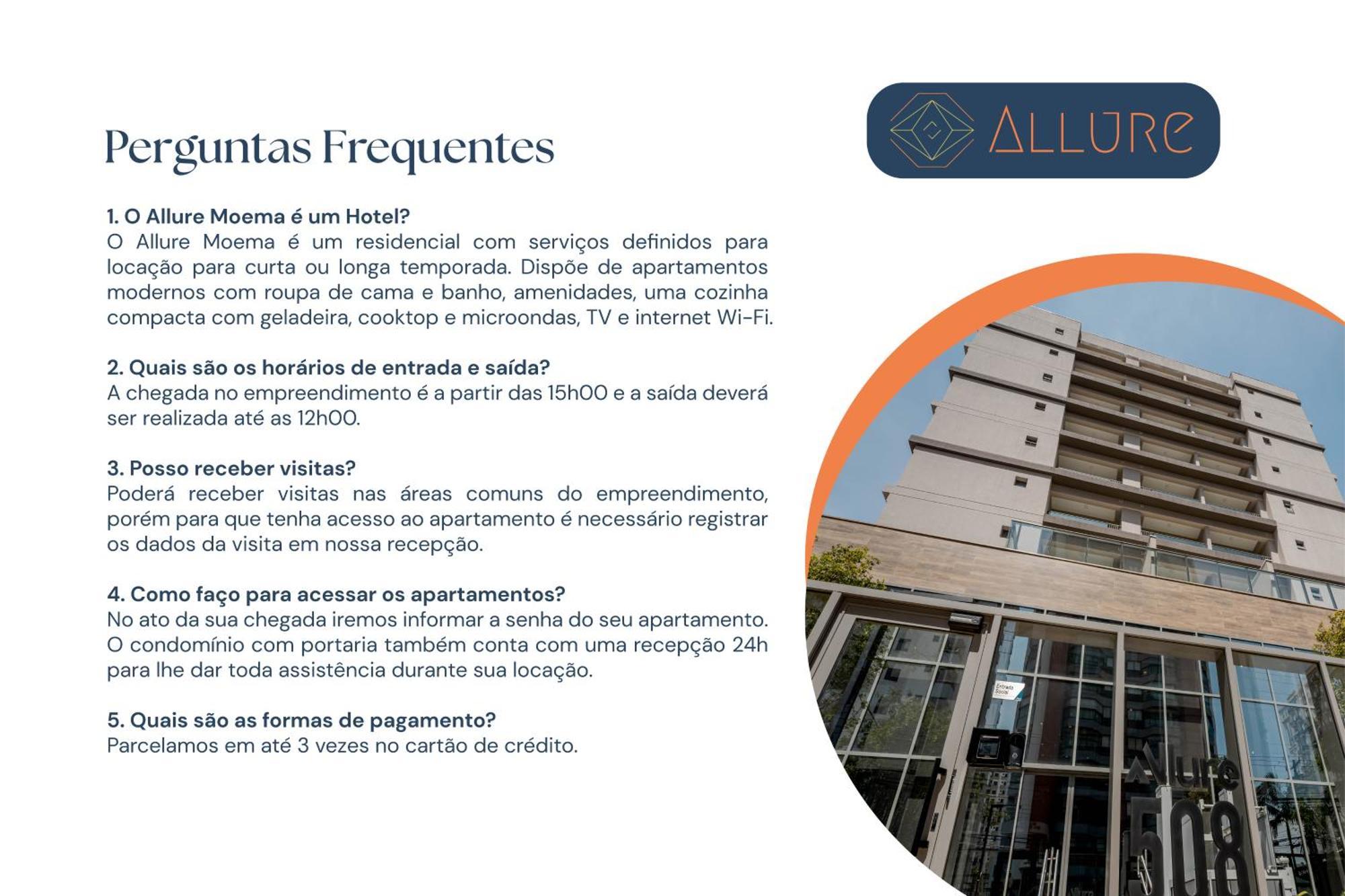 Apartamentos Studio Allure Moema - Com Cafe Da Manha Opcional, Recepcao E Valet 24 Horas São Paulo Eksteriør bilde
